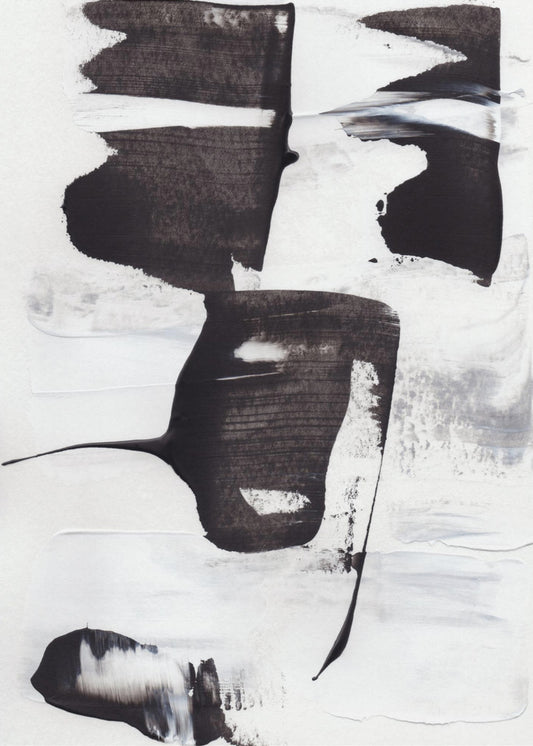 Expressive Monochrome Brushstrokes | Poster