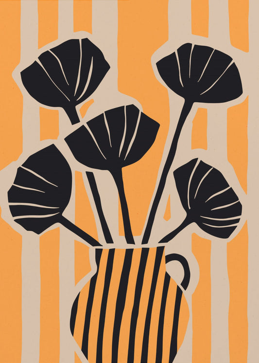 Kräftige Blumenstreifen | Poster