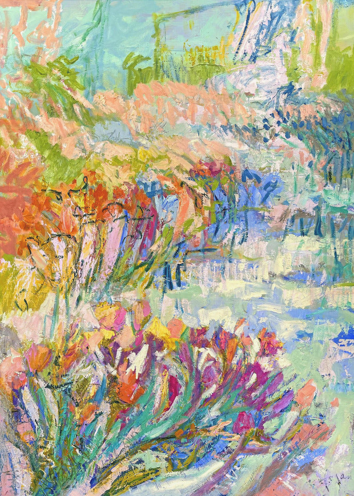 Lebendiger Gartenweg | Leinwand