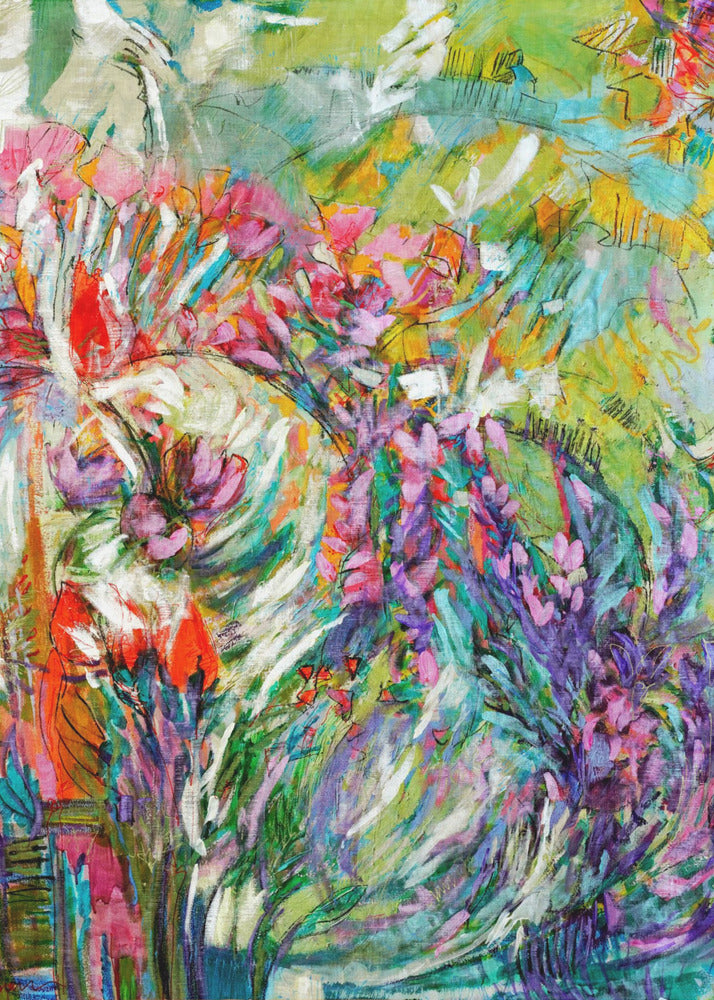 Rosa Blüten Abstrakt | Leinwand