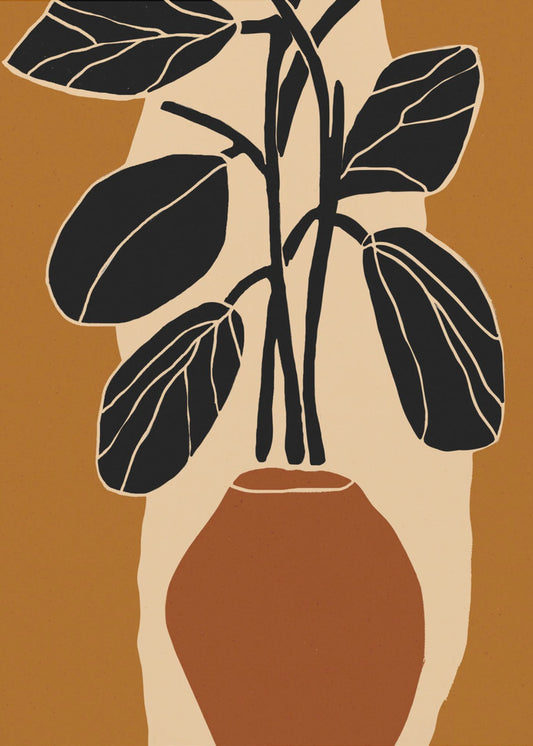 Kräftige Blattsilhouette | Poster