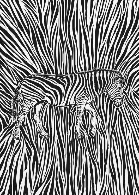 Afrikanisches Zebra gestreiftes Camouflage | Leinwand