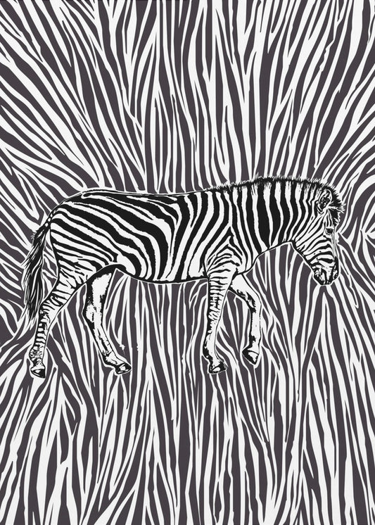 Afrikanisches Zebra, auffällige Tarnung | Leinwand
