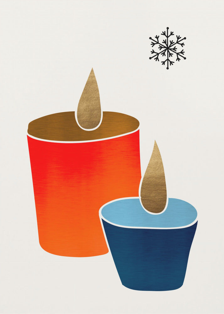 Weihnachtskerzen | Leinwand