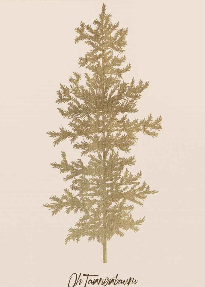 Oh Tannebaum (gold) | Leinwand