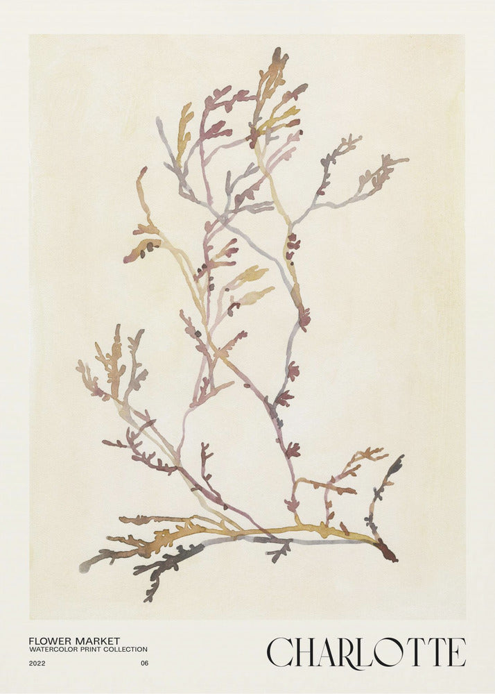 Aquarelldruck-Sammlung. Blumenmarkt - Charlotte | Leinwand