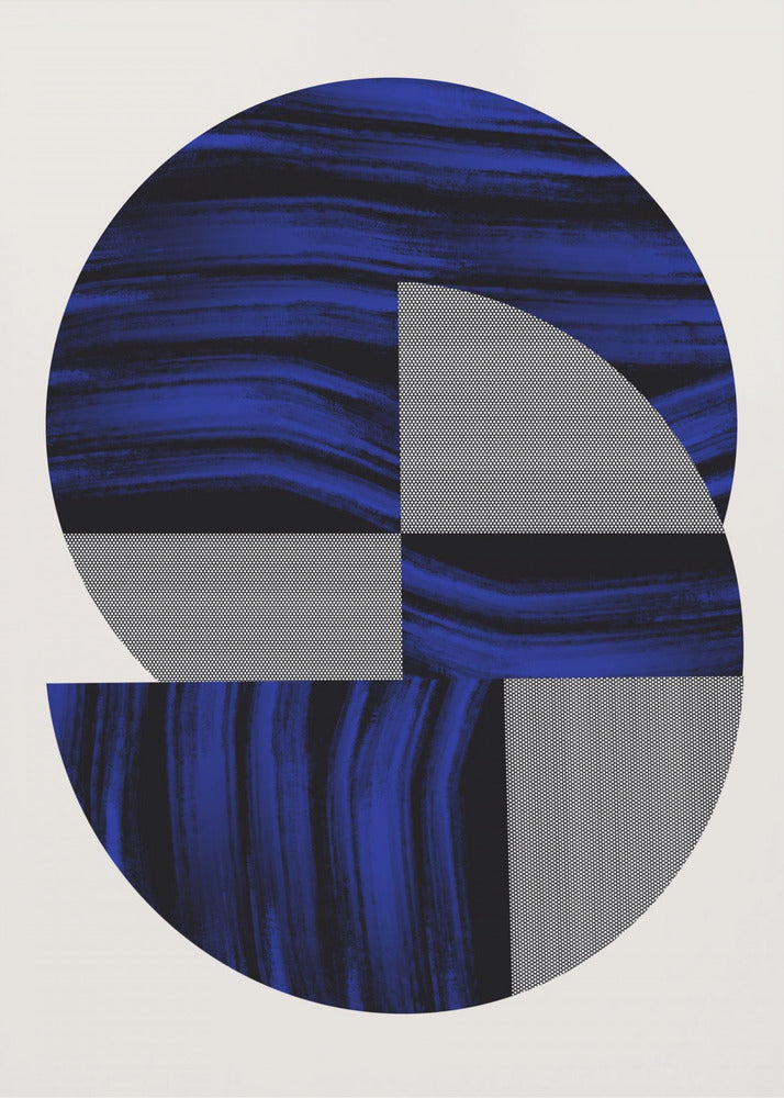 Skandinavisch in Blau und Schwarz 2 | Leinwand