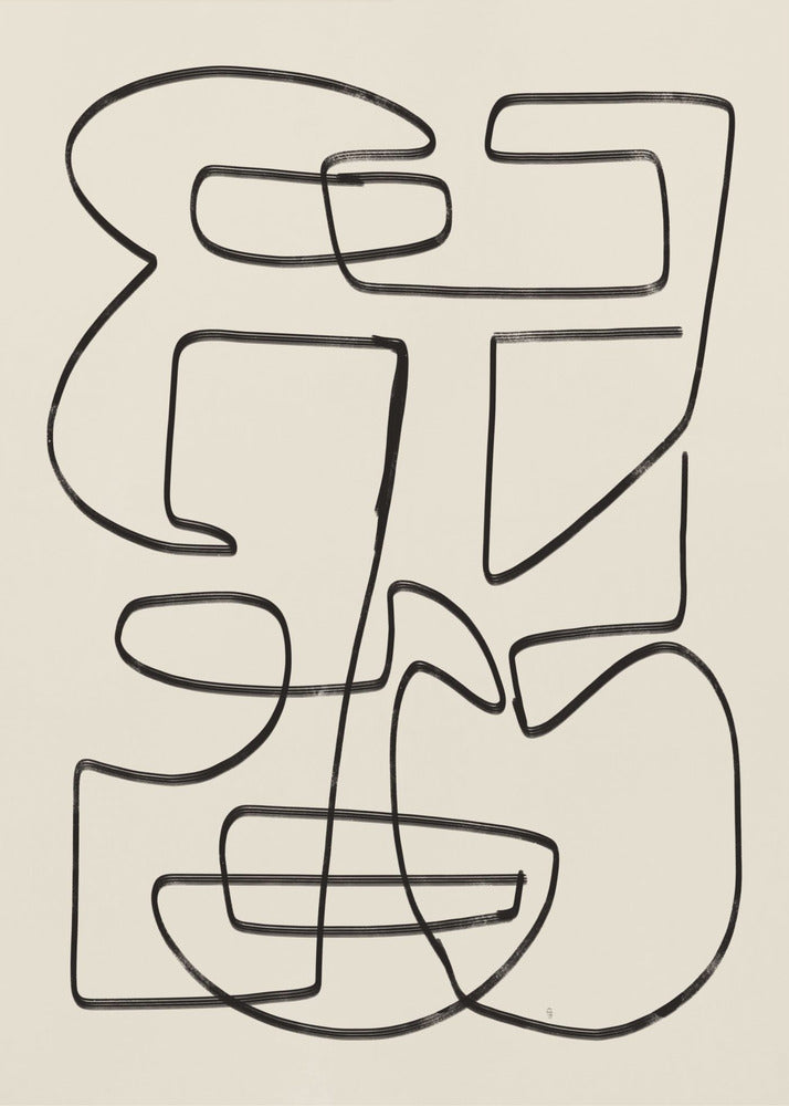 Warme abstrakte Linienkunst | Poster