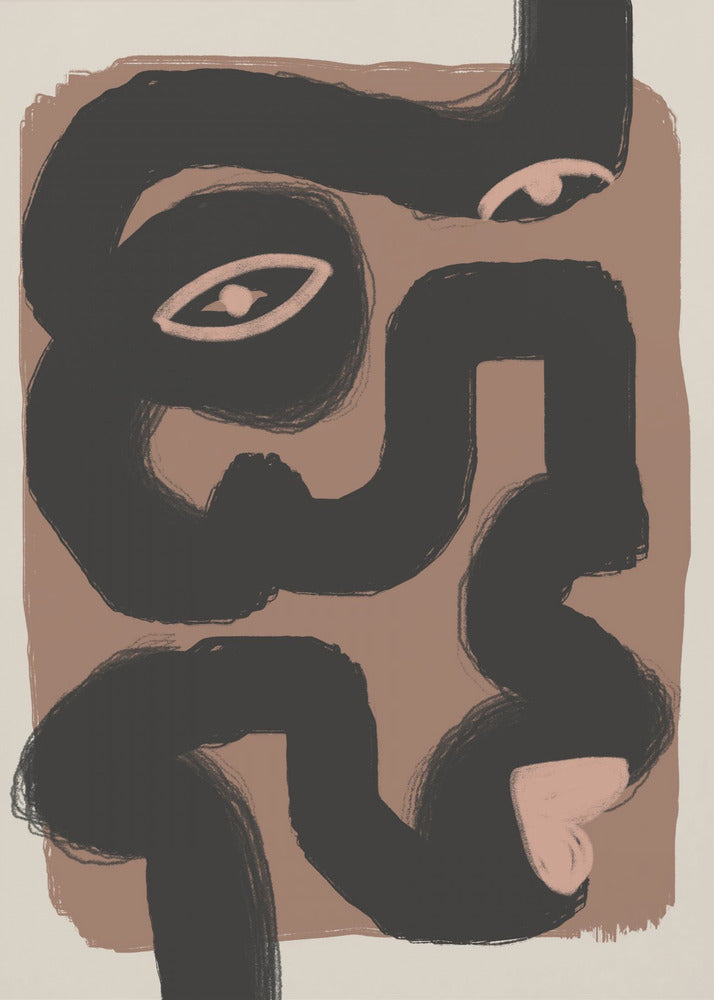 Abstract Black Portrait | Poster