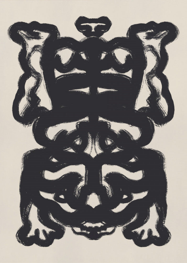 Symmetrisches schwarzes Muster | Leinwand