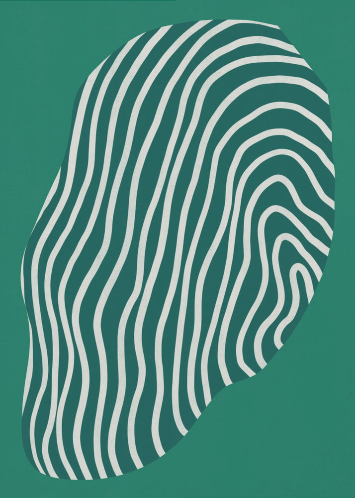 Linienkunst im Weltraum-Grün | Poster