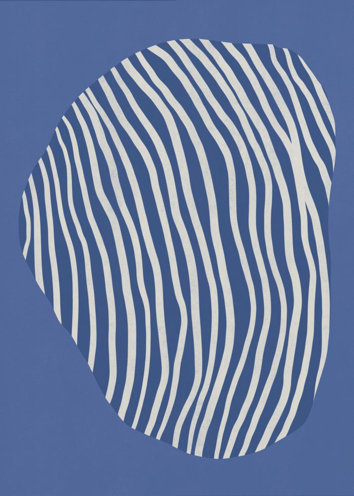 Strichzeichnungen in Weltraumblau | Poster