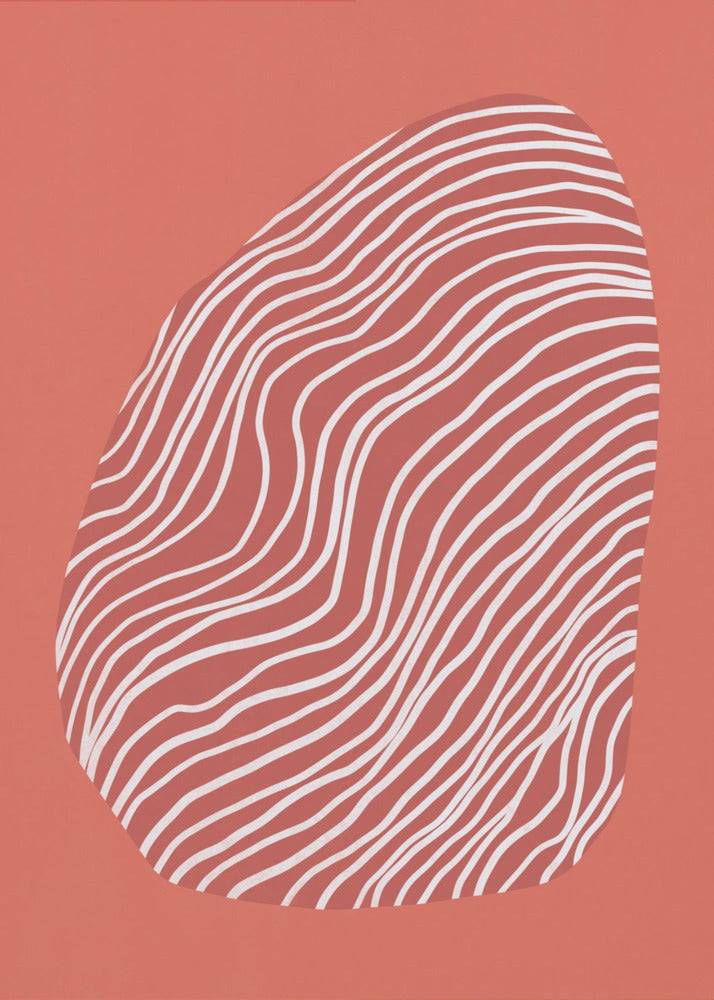 Strichzeichnungen in Weltraumrot | Poster