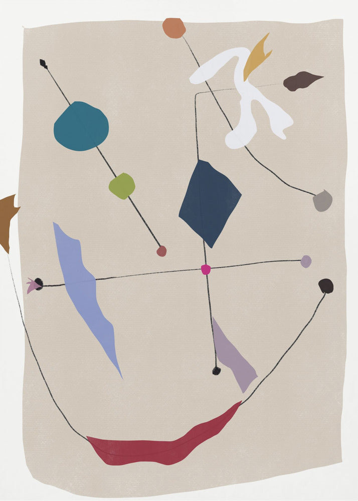 Minimalistische Linien und bunte Formen | Poster