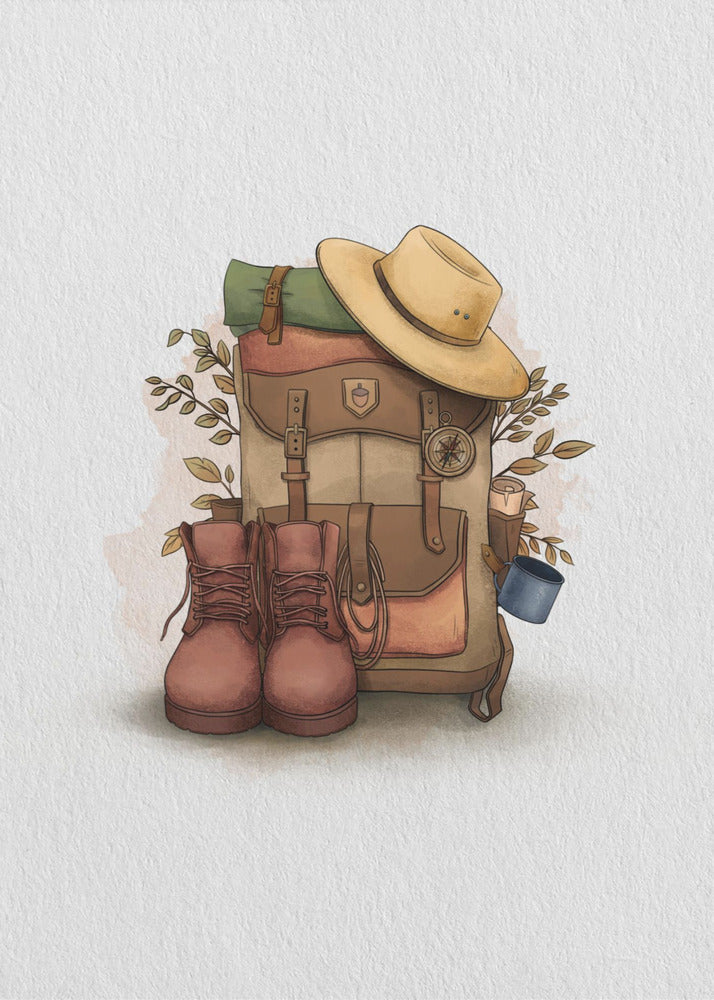 Rucksack Reise | Leinwand