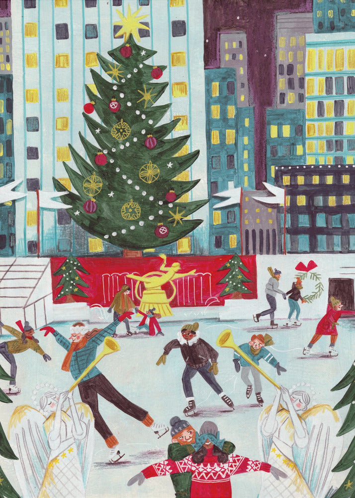 Eislaufen im Rockefeller Center | Leinwand