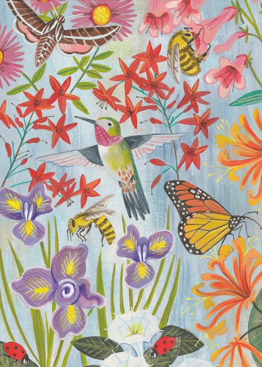 Bestäuber und Blumen | Poster