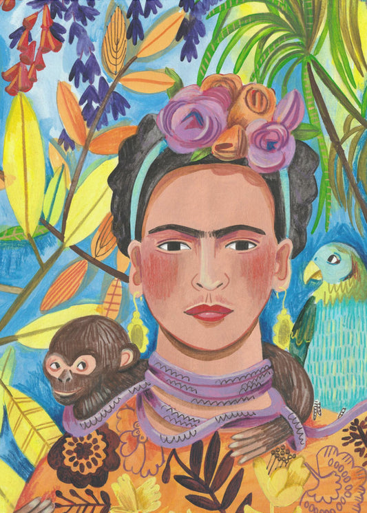 Frida und ihre Papageien | Poster