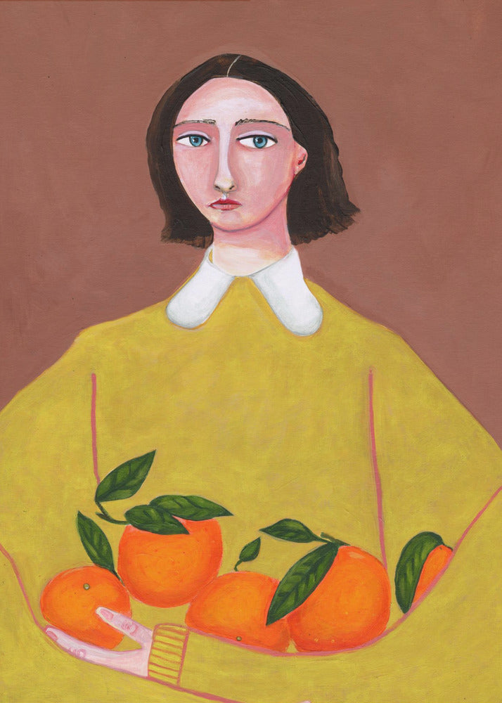 Dame mit Orangen | Poster