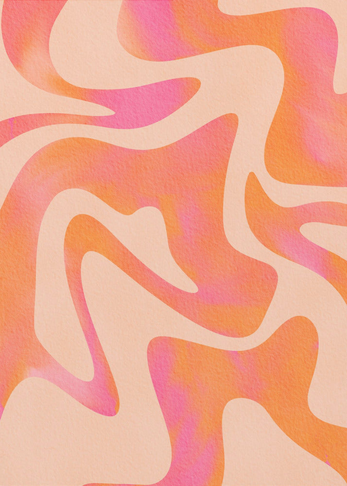 Abstract Wave - Peach Fuzz | Poster