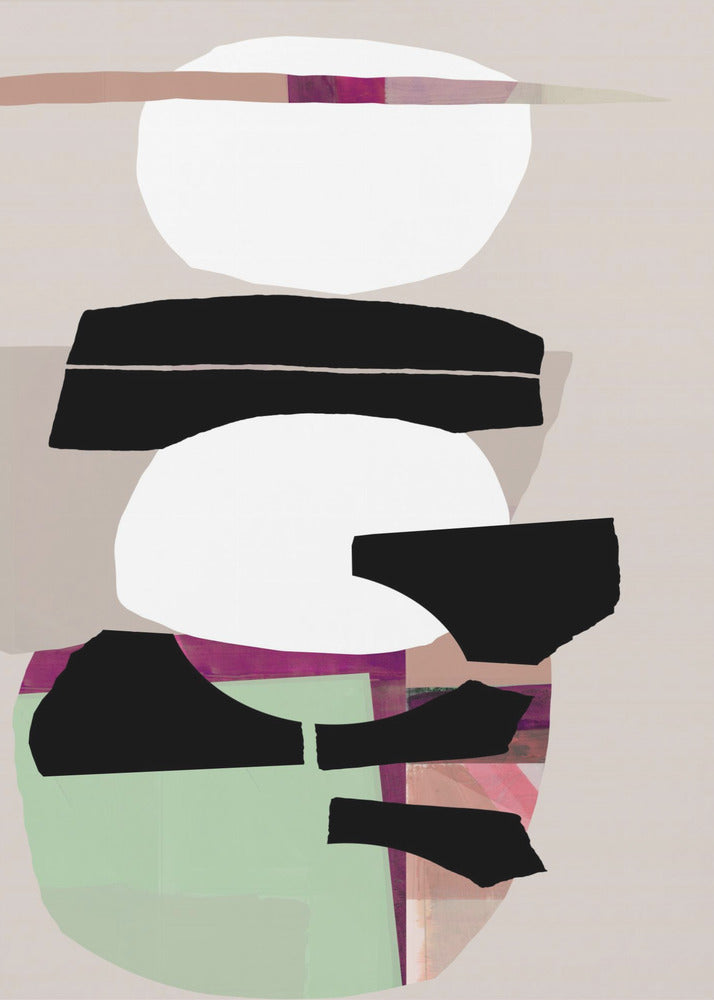 Farbiges abstraktes Schwarz Nr. 2 | Poster