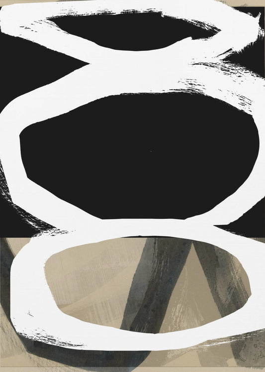 Kräftiges Schwarz auf Weiß Nr. 4 | Leinwand