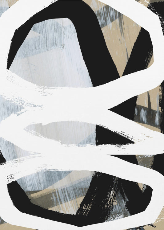 Kräftiges Schwarz auf Weiß Nr. 3 | Leinwand