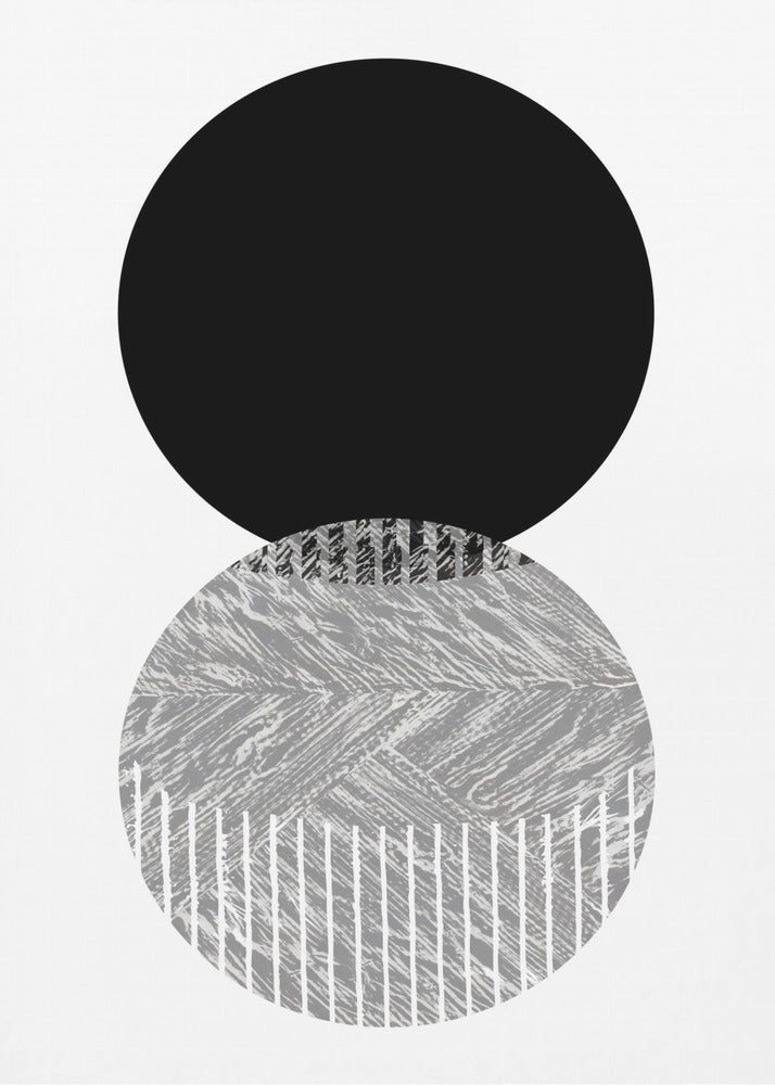Black Grey Dots Bauhaus No2 | Poster
