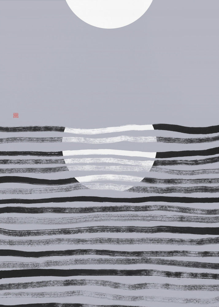 Versteckter Mond Nr. 2 | Reflexion | Leinwand