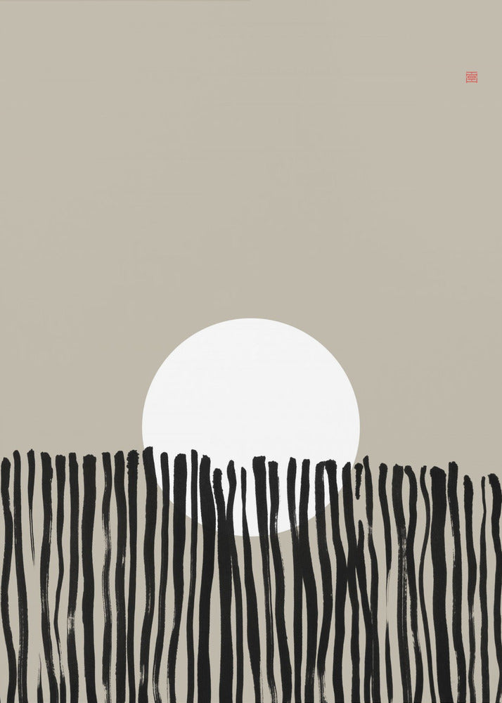 Versteckter Mond Nr. 6 | Hinter dem Zaun | Leinwand