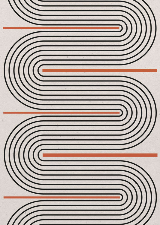 Geschwungene Rhythmuslinien | Poster