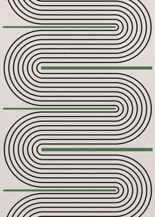 Geschwungene Linien tanzen | Poster