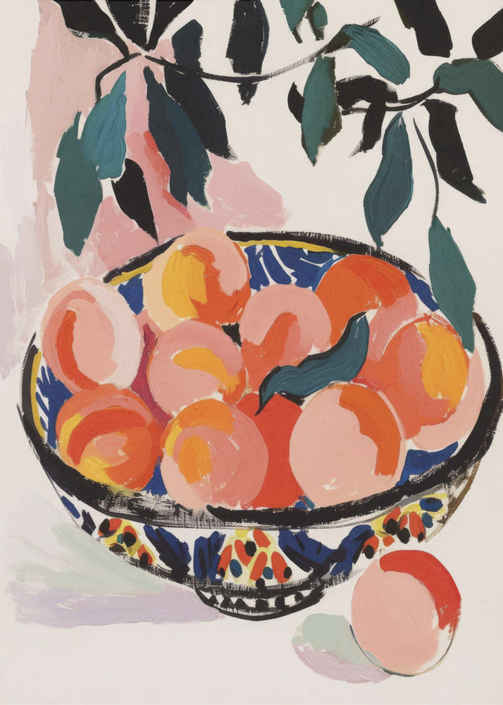 Bunte Obstschale | Leinwand