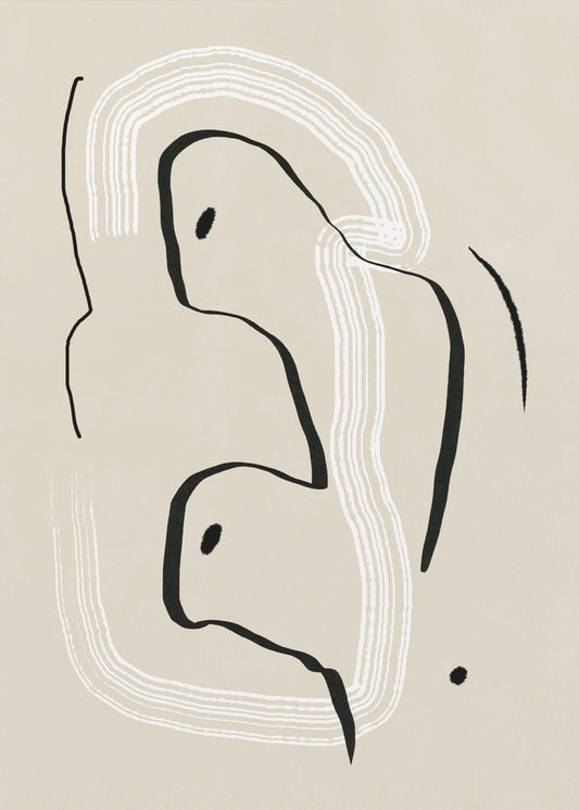 Liegende Akt-Linienkunst | Poster
