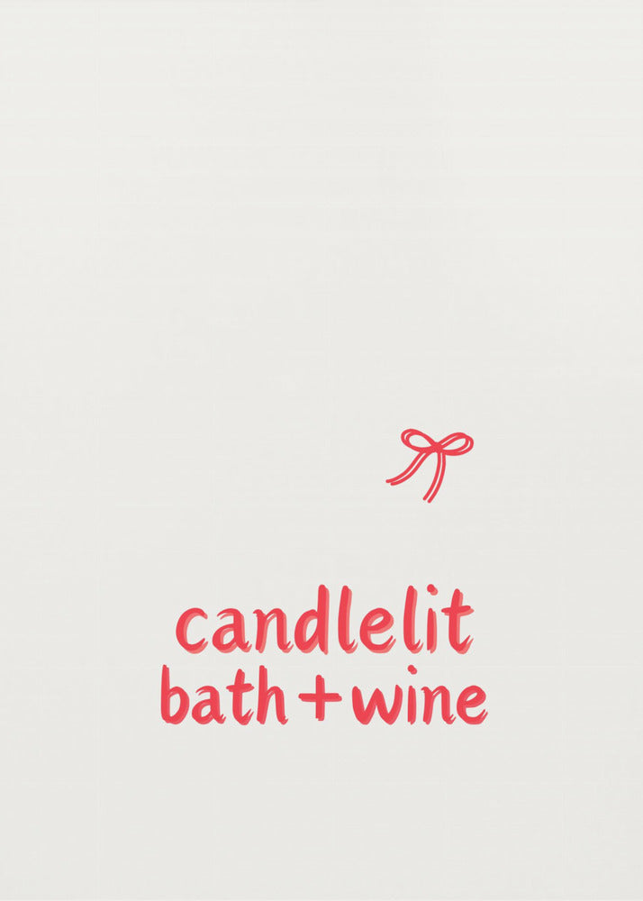 Bad bei Kerzenschein + Wein | Poster
