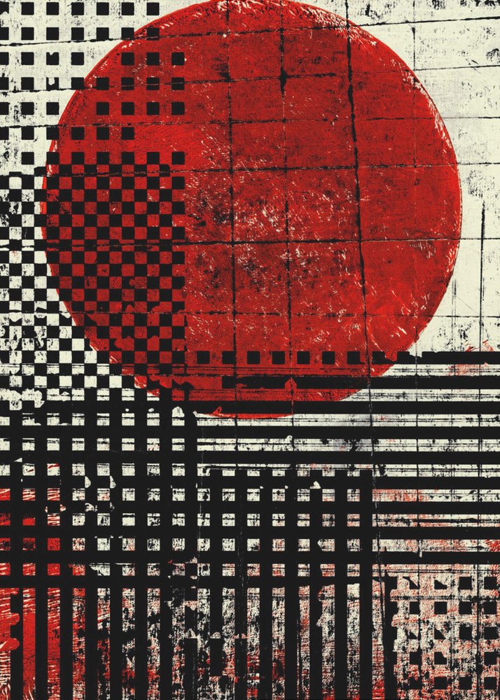 Geometrische Muster in Schwarz und Weiß | Poster