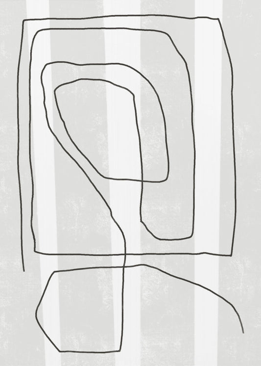 Unregelmäßige schwarze Linien | Poster