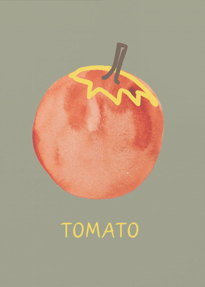 Tomate in Grün | Leinwand