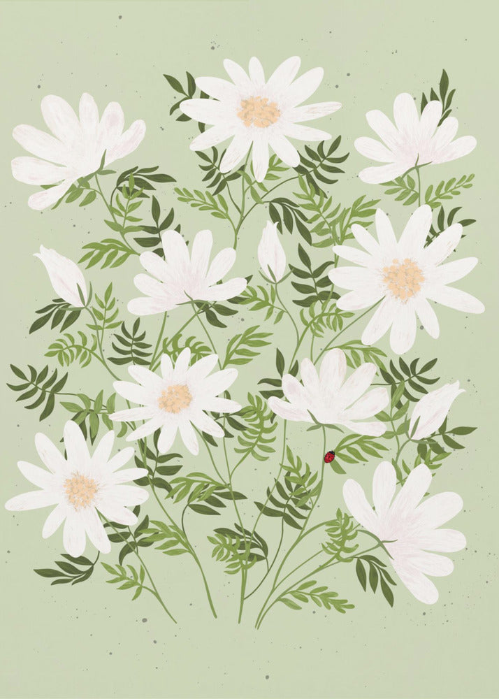 Ladybug flowers | Poster