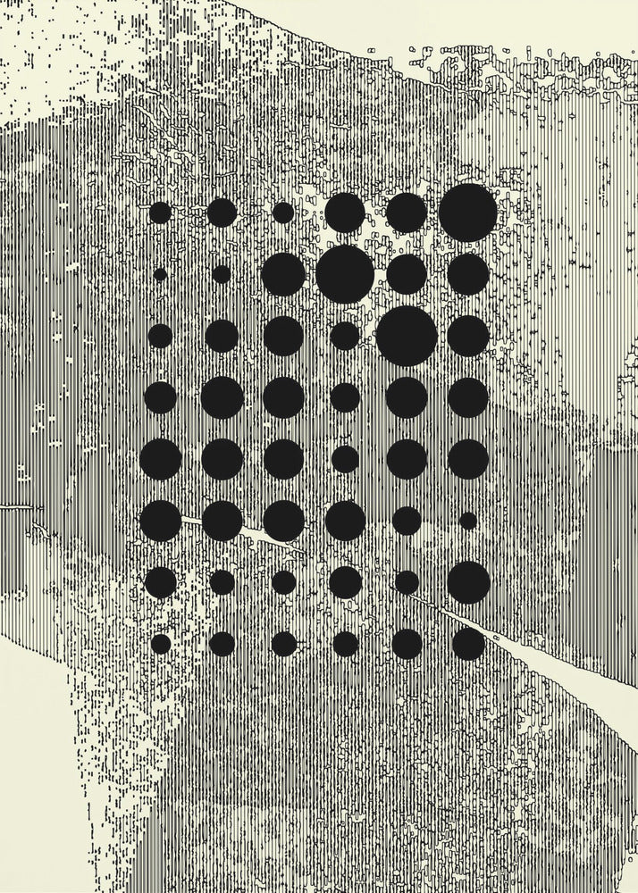 Schwarze geometrische Kreise | Poster