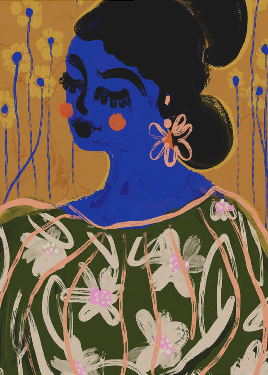 Blue Blossom Muse | Poster