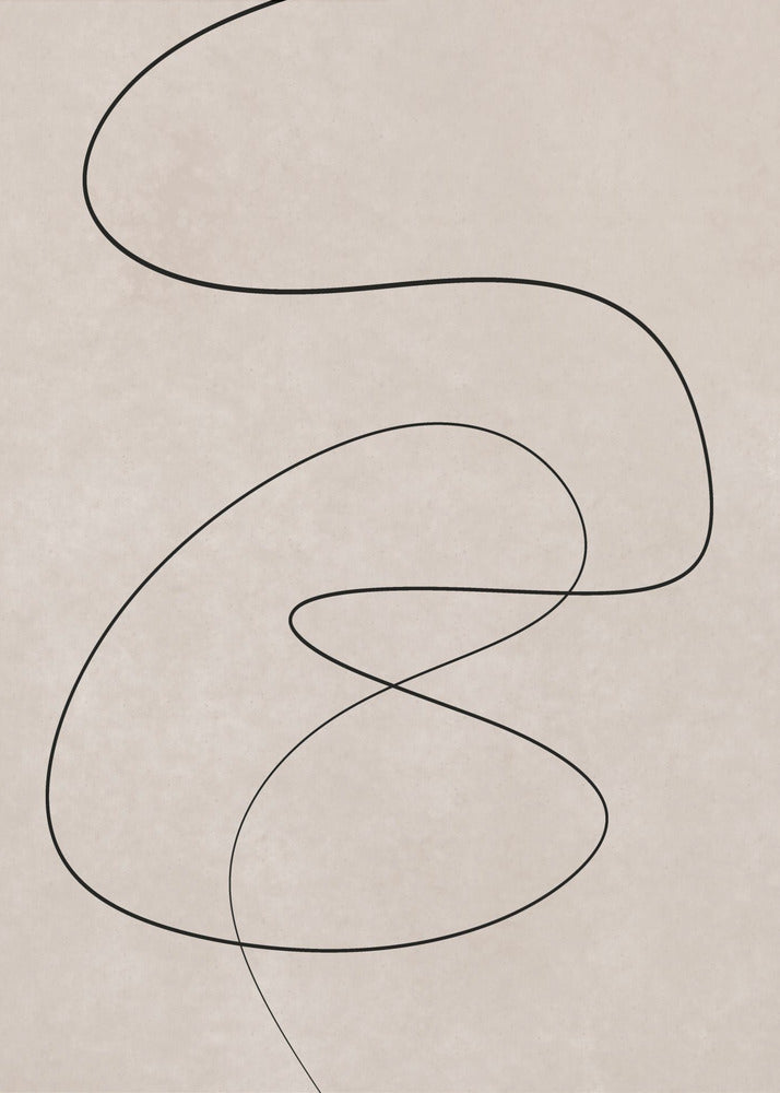 Minimal Line Art Abstrakte Zeichnung 02 | Leinwand