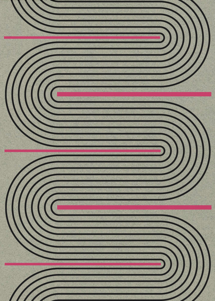 Endloses Kurvenlabyrinth | Leinwand