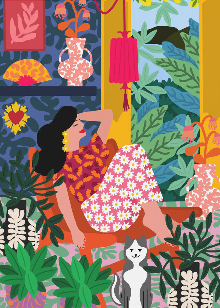 Flower-Power-Frau | Poster