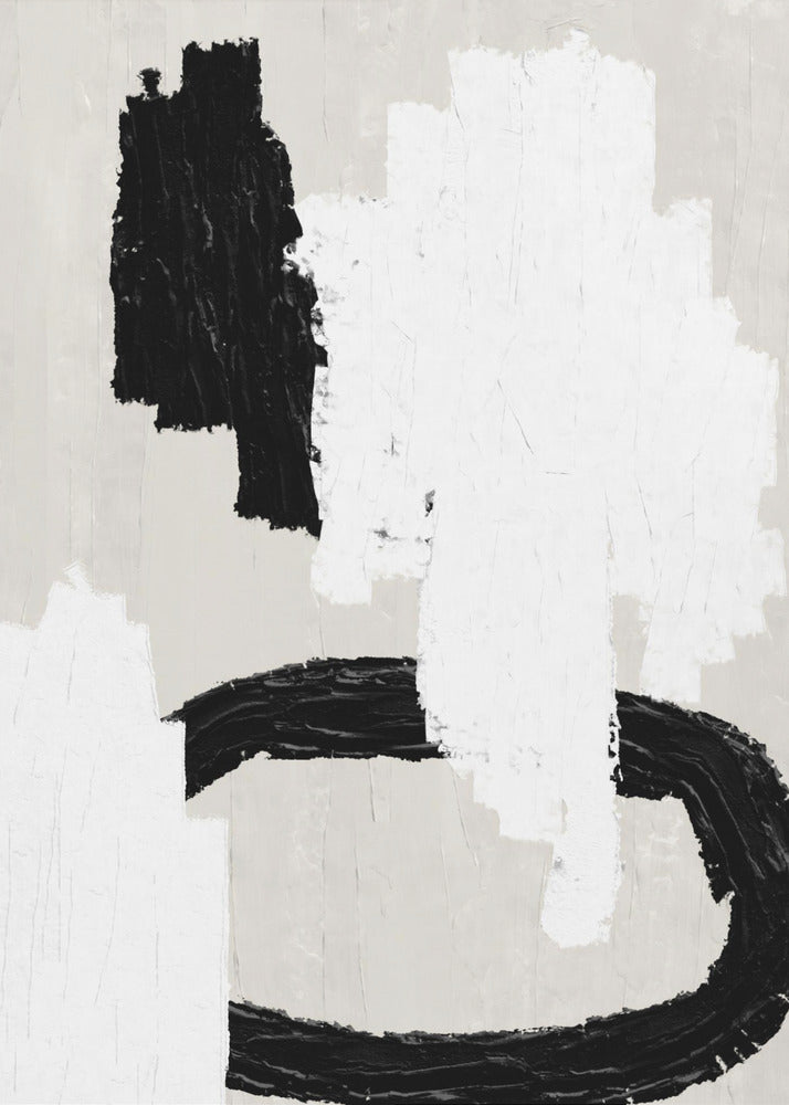 Monochrome Striche | Leinwand