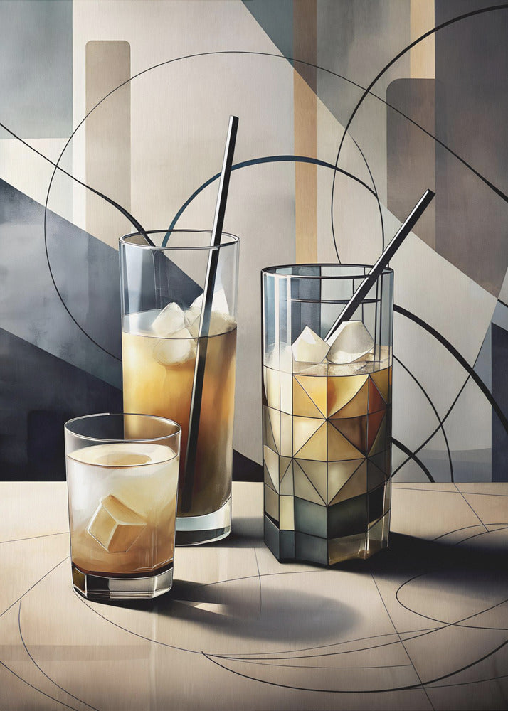 Kubistische Cocktails | Leinwand