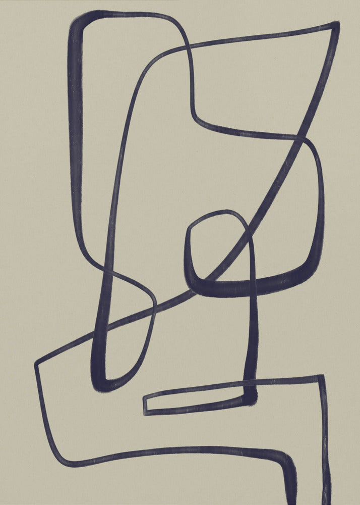 Gebogener Linientanz | Leinwand