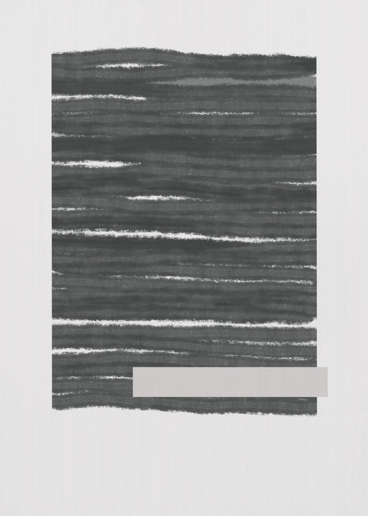black Horizontal Brushstrokes | Poster