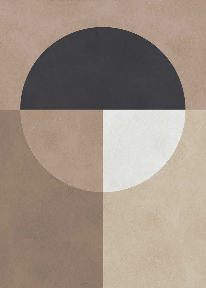 Braune Geometrie 7 | Leinwand