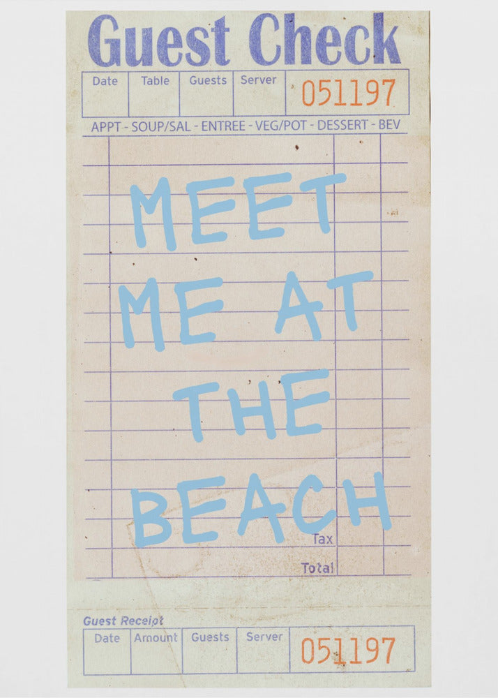 Meet Me At the Beach Blue | Canvas